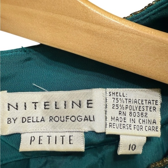 Niteline Della Roufogali Petite Size 10 Emerald Green Cocktail Evening Dress - Picture 7 of 7
